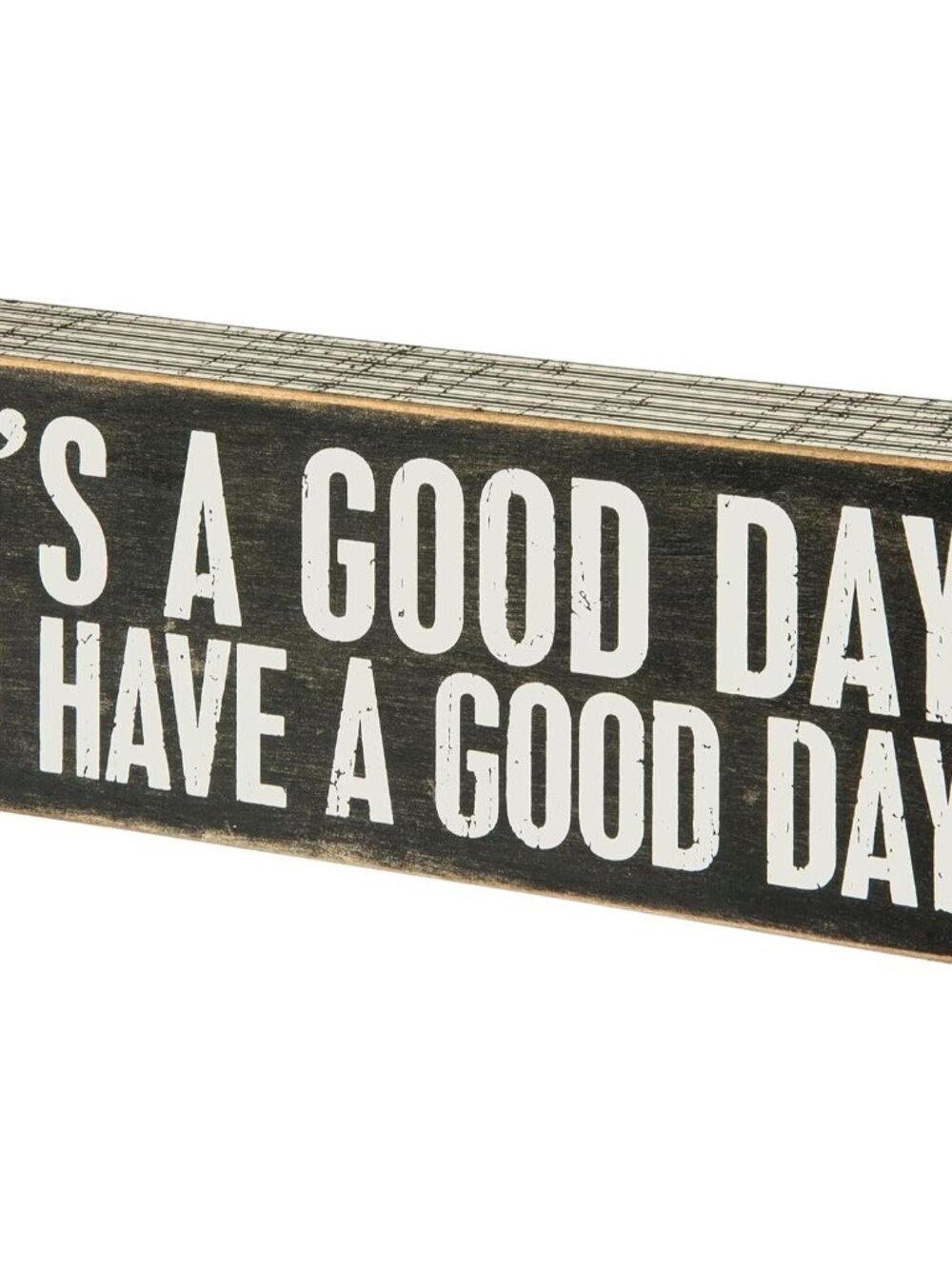 Pinstriped Trimmed Box Sign, 8" x 3", A Good Day
